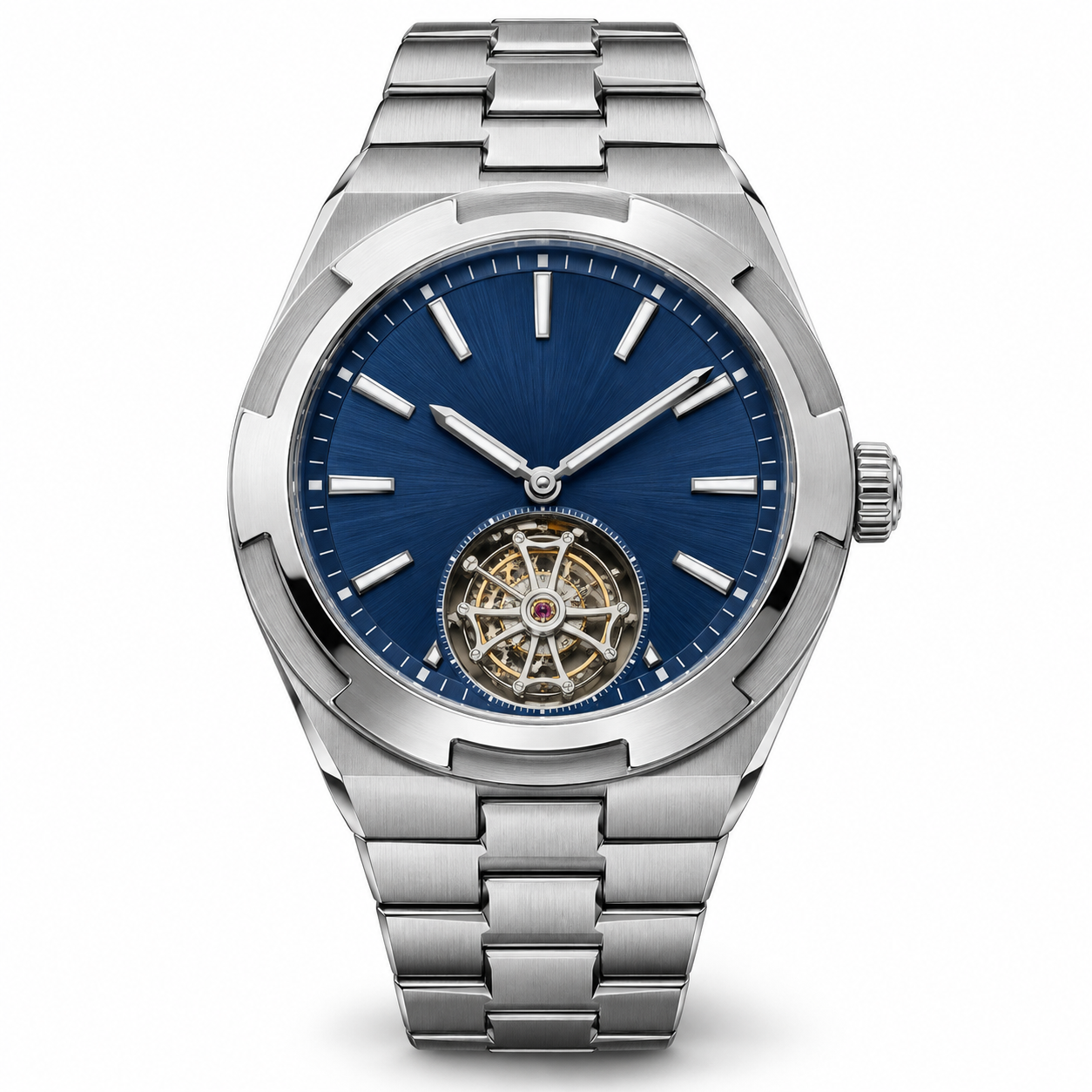 Tourbillon (Estilo Overseas) - Esfera Azul