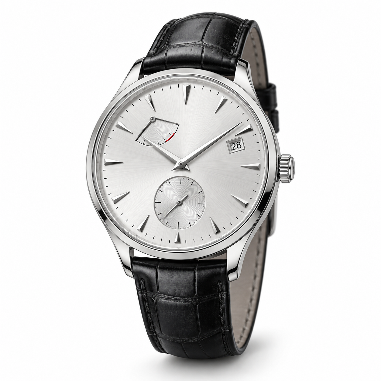 Master Ultra Thin Réserve de Marche. (Esfera Blanca/Pulso Negro)