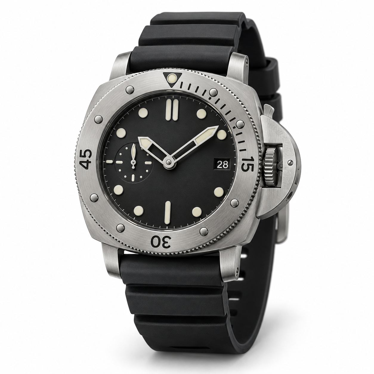 Submersible eSteel – Plateado Gris / Goma Negra