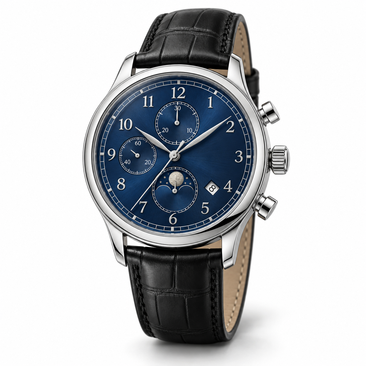 Portugieser Chronograph Classic Fase Lunar – Plateado / Azul